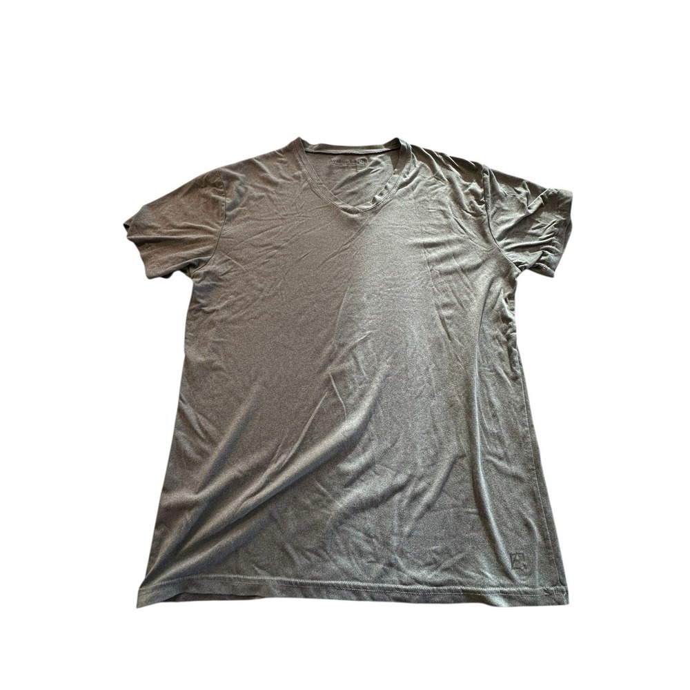 Avalanche‎ T-Shirt Men's Large Gray Performance Tee V-Neck Short Sleeve EUC